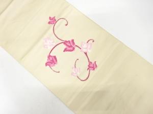 アンティーク　唐花模様織り出し名古屋帯（着用可）